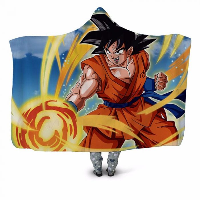 Dragon Ball Hooded Blanket for Adult Kids Dragon Ball Z Fleece Hooded