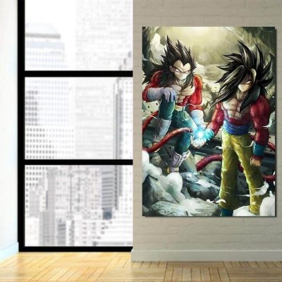Dragon Ball Son Goku Vegeta SSJ4 Fan Art 1Pc Canvas Print 2 - Dragon Ball Z Store