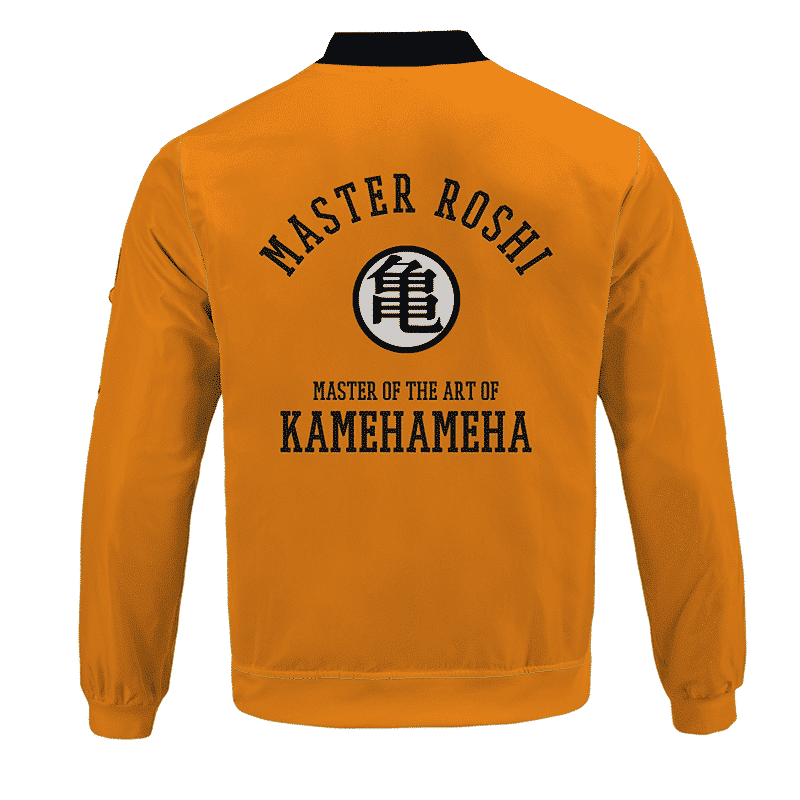 Dragon Ball Z Master Roshi Punch Turtle Kanji Bomber Jacket Back - Dragon Ball Z Store