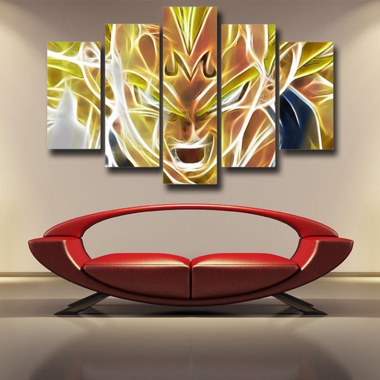 Dragon Ball Super Saiyan Prince Majin Vegeta 5pc Canvas Prints Wall Art Dragon Ball Z Store