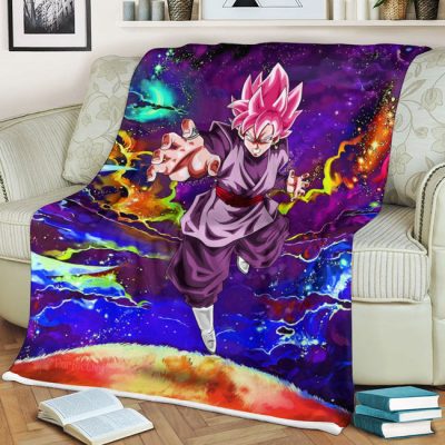 Goku Black Rose Fleece Blanket Custom Dragon Ball Anime Galaxy Style -  Dragon Ball Z Store