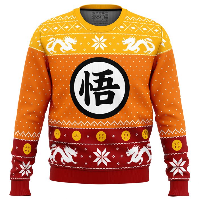 Guko Christmas Dragon Ball Z men sweatshirt FRONT mockup - Dragon Ball Z Store