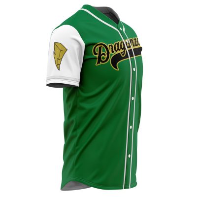 Personalized Dragonzords Green PR AOP Baseball Jersey SIDE Mockup - Dragon Ball Z Store
