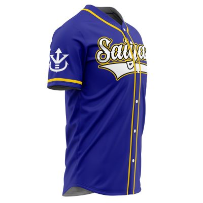 Personalized Saiyan Vegeta DBZ AOP Baseball Jersey SIDE Mockup - Dragon Ball Z Store